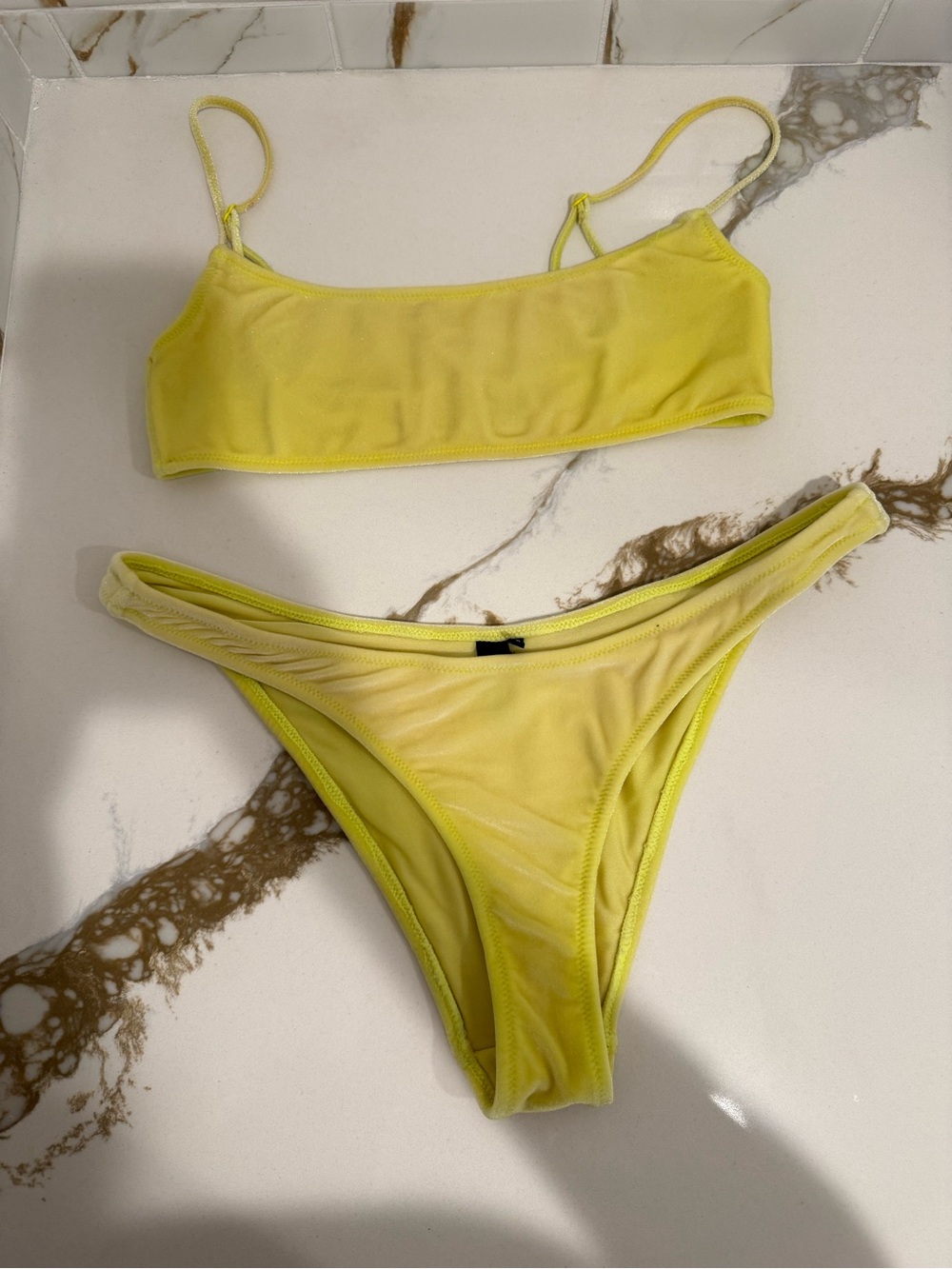TRIANGL velvet neon yellow bikini
